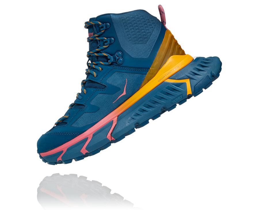 Botas De Montaña Hoka One One Mujer - Tennine Hike Gore-Tex - Azules - GEV216548